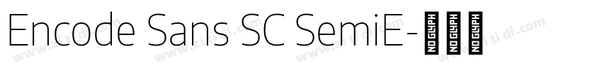 Encode Sans SC SemiE字体转换